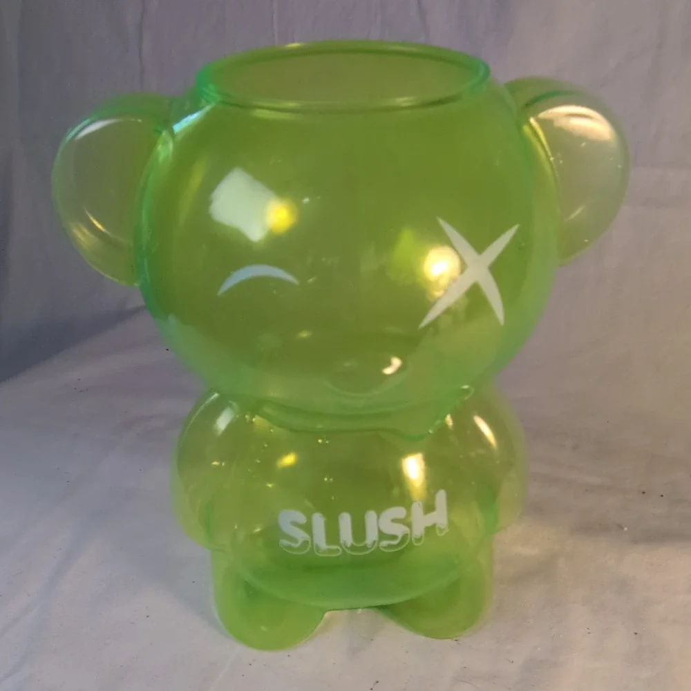 SLUSH Green Cartoon Canister French Quarter New Orleans Plastic Jar